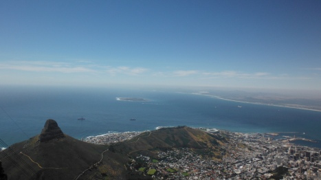 The view of Lion's Head from Table Mountain
