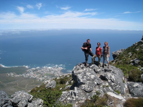The three of us at the top of Table Mountain