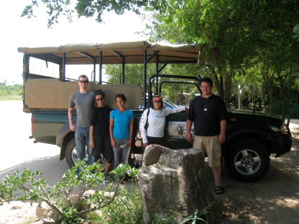 Us, our guide, and the safari vehicle